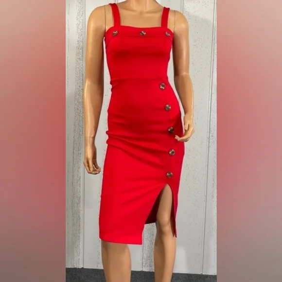 Stella Luce | Dresses | Stella Luce Red Bodycon Dress | Poshmark